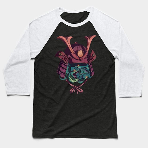 Samurai Snakes Baseball T-Shirt by eliaspirina